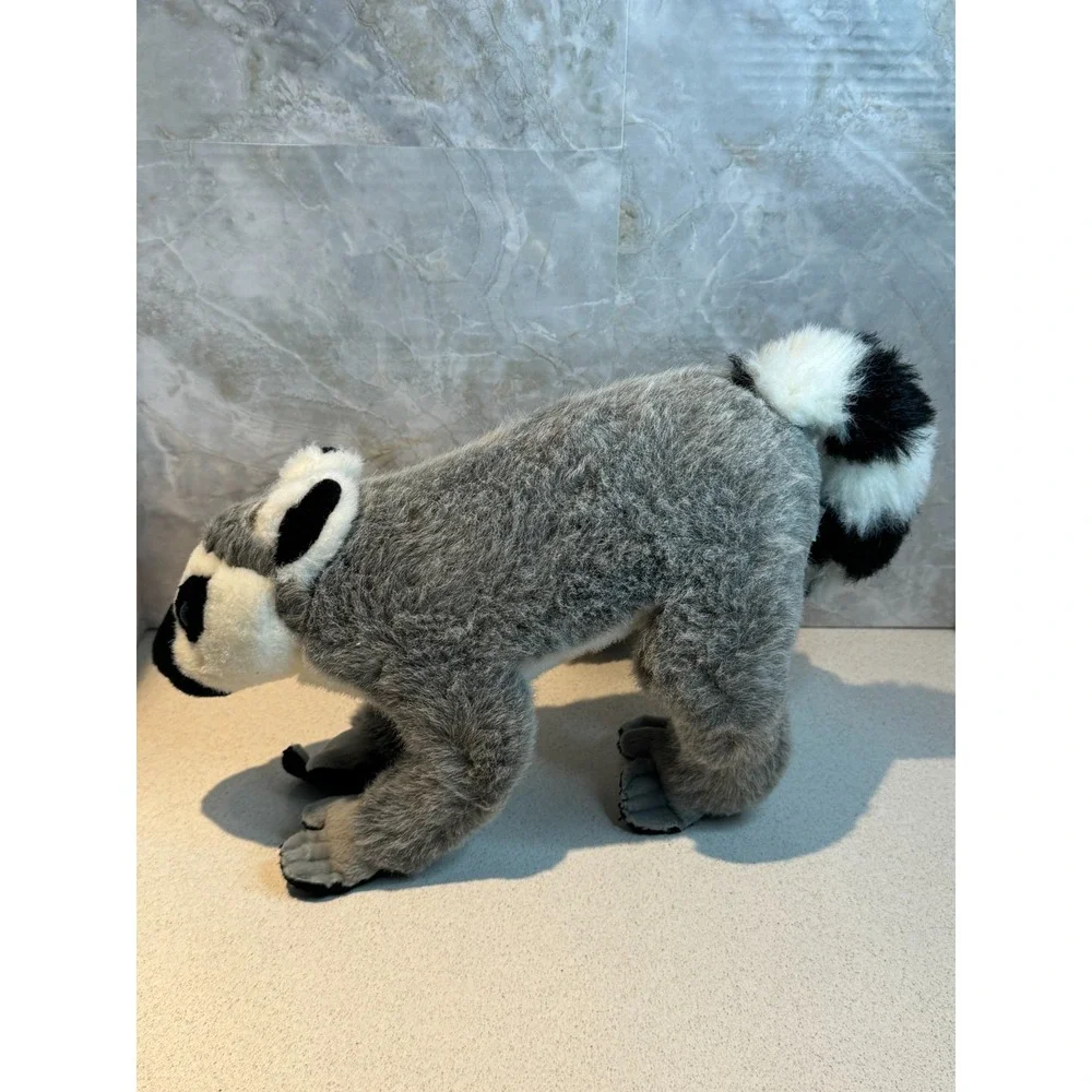 Wild‎ Republic Ring-Tailed Lemur Plush Toy Stuffed Animal Gray Black White 14